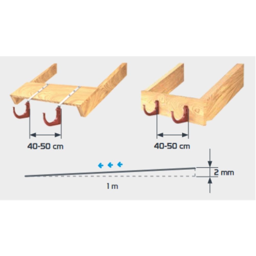 Konks PVC-kinnituse jaoks (Metall) 120mm-6