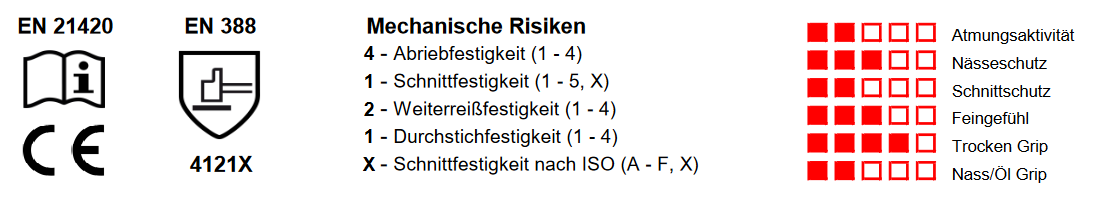 Töökindad Erfurt, suurus 12-2